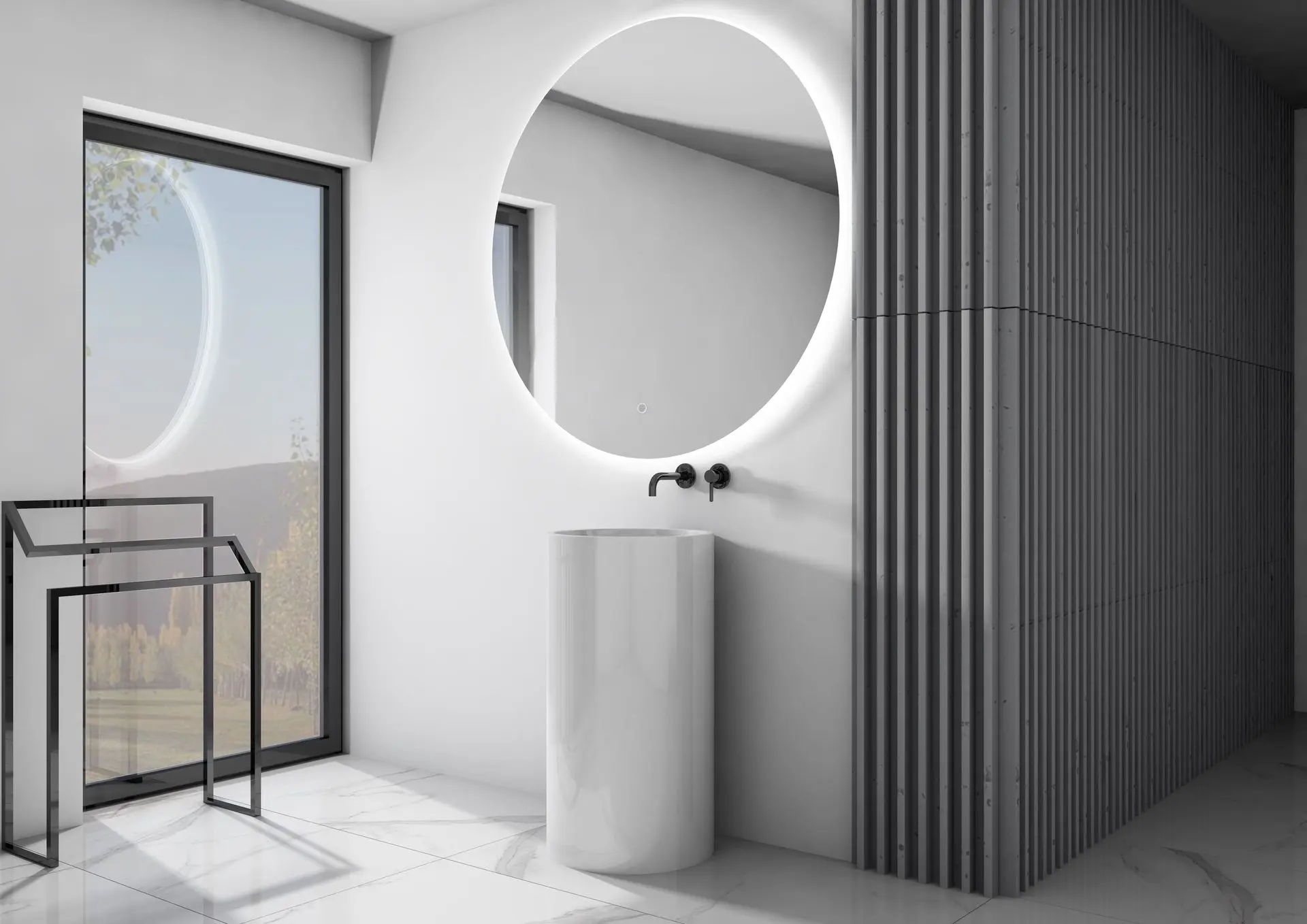 salle de bain sur mesure meuble luminaire
