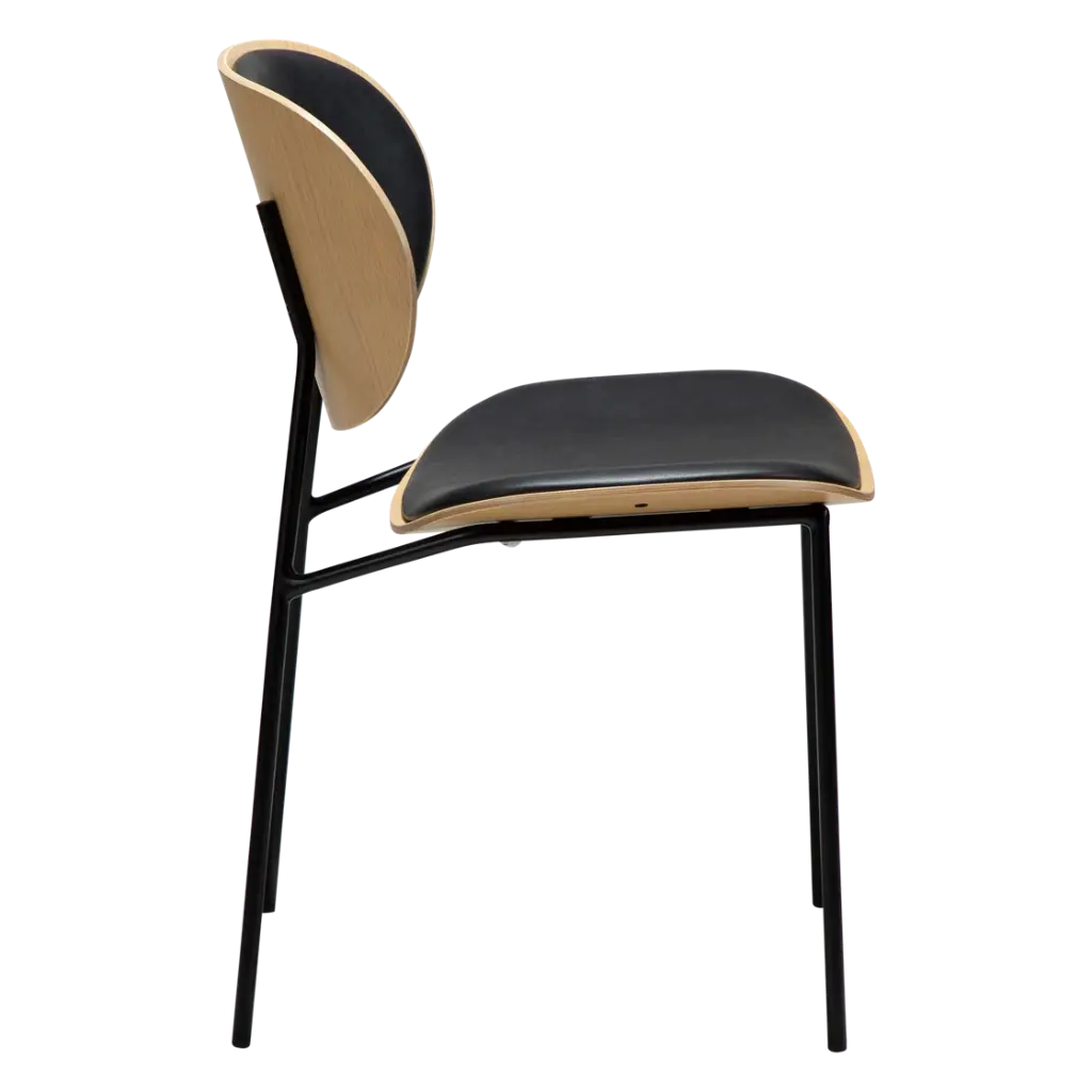 clementina-chair-oak-veneer-w-raven-black-faux-leather-w-black-metal-legs_100300121-03-profile.webp