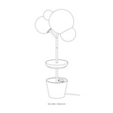 TREE OF LIGHT FLOOR LAMP 895x500x1850mm. 2xE27 max.70 W. WHITE, WHITE DIFFUSER - BULBS INCLUDED