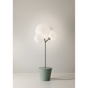 TREE OF LIGHT FLOOR LAMP 895x500x1850mm. 2xE27 max.70 W. SAGE GREEN, WHITE DIFFUSER - BULBS INCLUDED