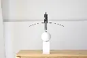 [INTERIORISMO] SCULPTURE FUNAMBULE MÉTAL ET MARBRE