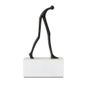 CAMINANTE SCULPTURE MÉTAL ET MARBRE