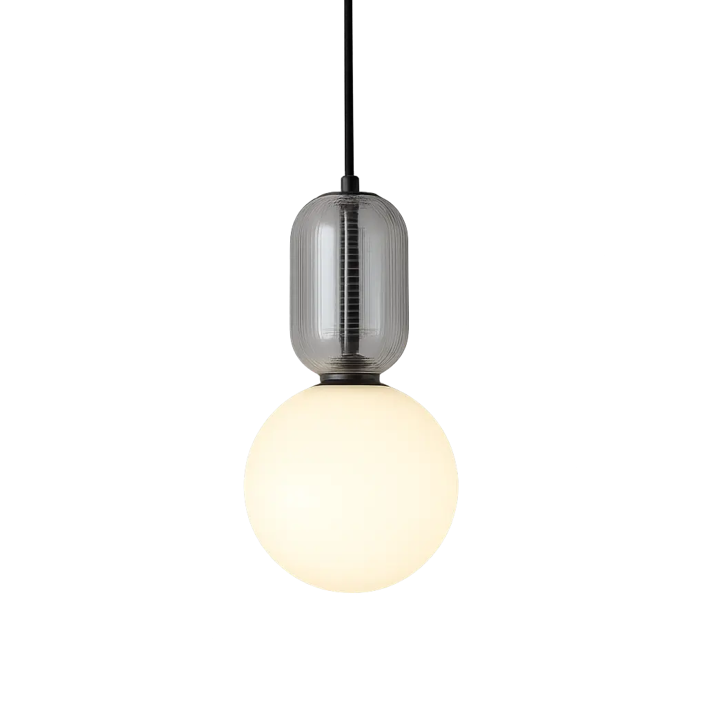 LAMPE DE PLAFOND BOULE EN VERRE LED