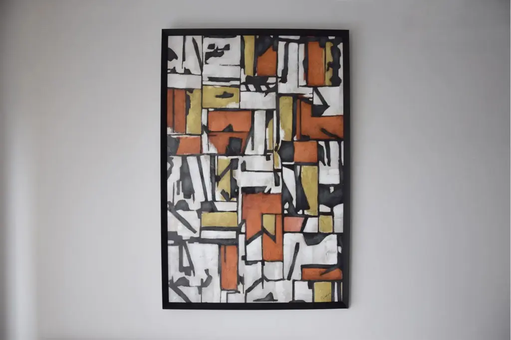[INTERIORISMO] ABSTRACT PAINTING LABYRINTH BLACK FRAME