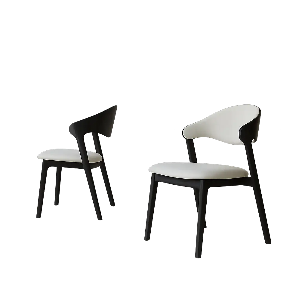[INTERIORISMO] SET 2 CHAISES LEA BOIS