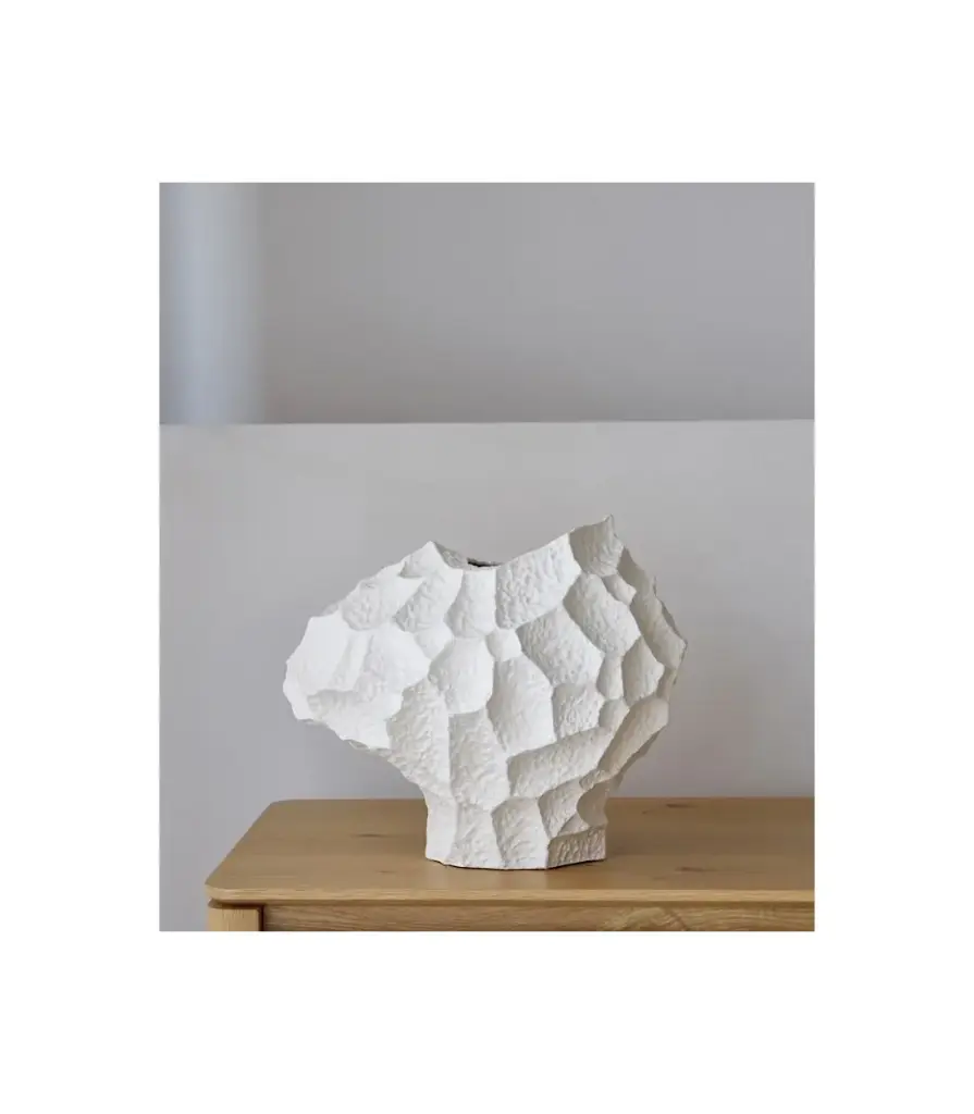  CERAMIC VASE. LUNAR XL. WHITE. HIGH 