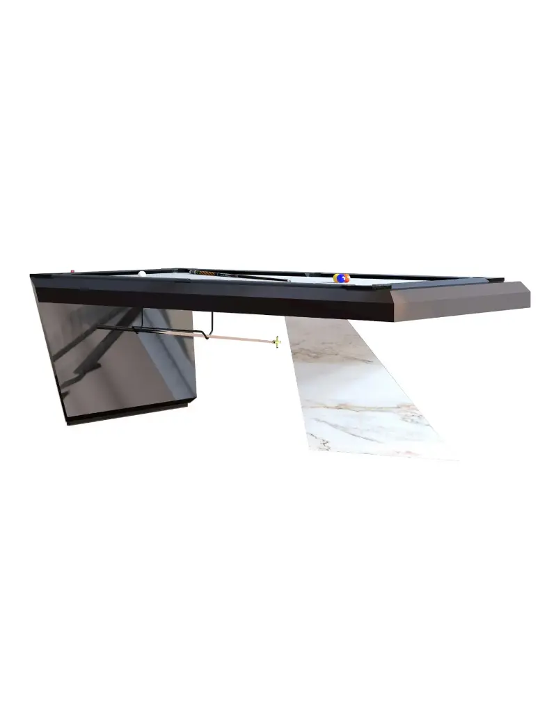 Table de billard : 4 queues 1 jeu de billes + triangle + porte-queue + craie