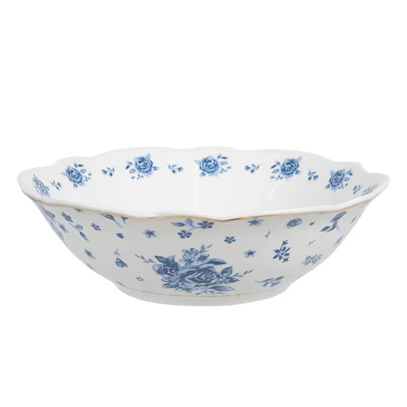 Bol de soupe Blanc Bleu Ø 15x5 cm / 350 ml