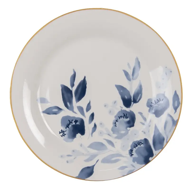 Assiette pour le Petit Déjeuner Bleu Beige Ø 20x2 cm