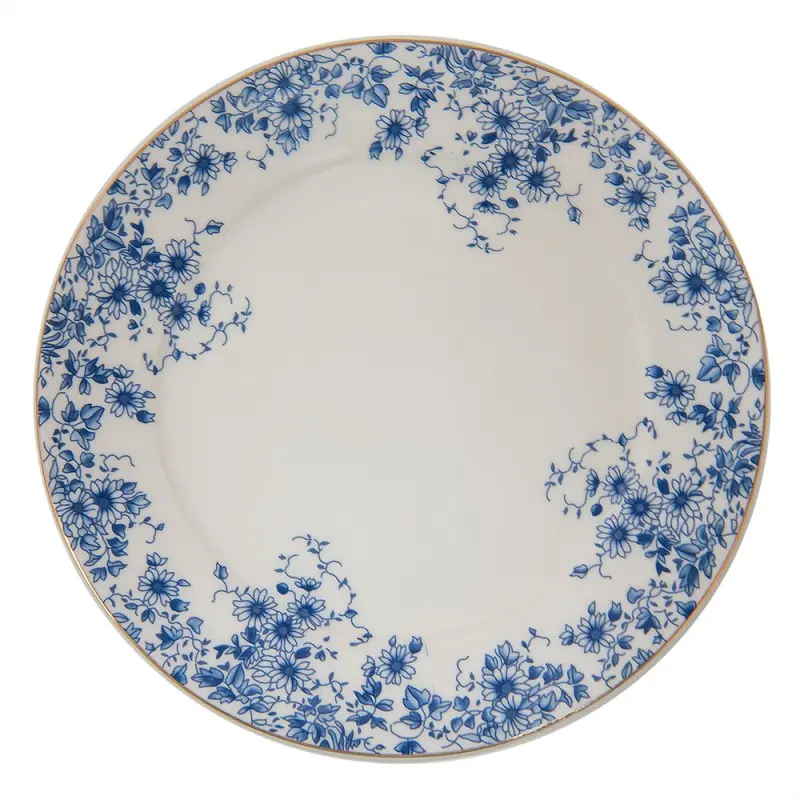 Assiette pour le Petit Déjeuner Blanc, Bleu Ø 21x2 cm
