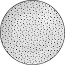 Assiette à dîner Blanc, Noir Ø 26x2 cm