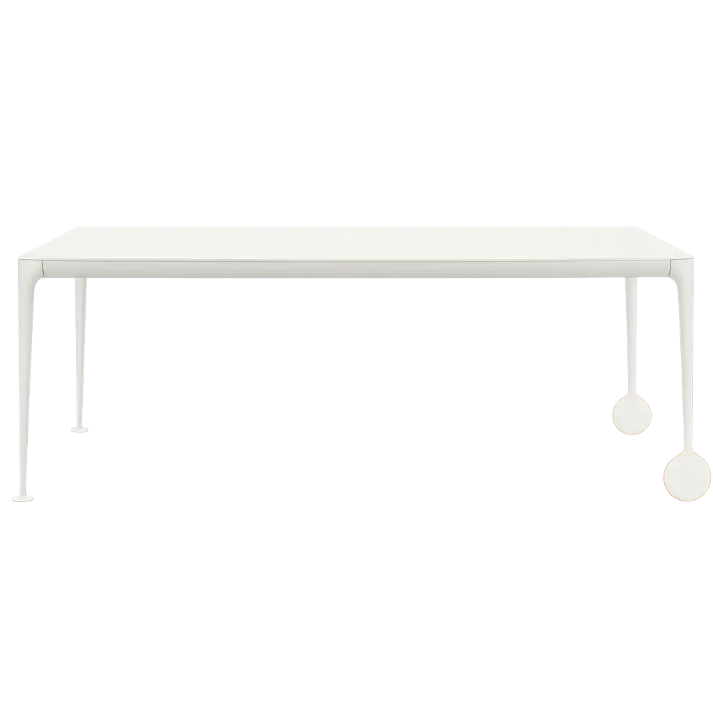 [MAGIS] TABLE BIG WILL A RALLONGES 100x200 VERRE BLANC 200-300