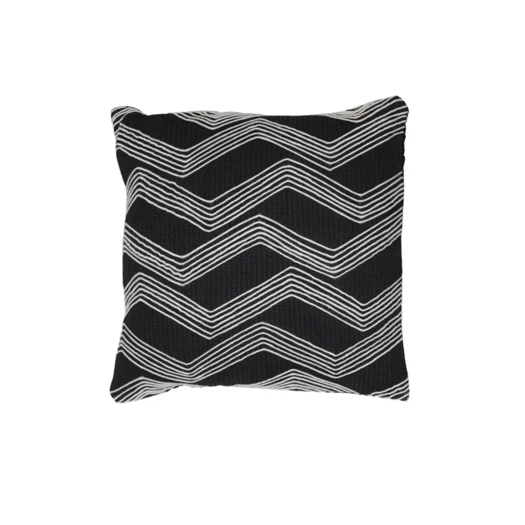Coussin 45x45 cm MACKEY noir+beige