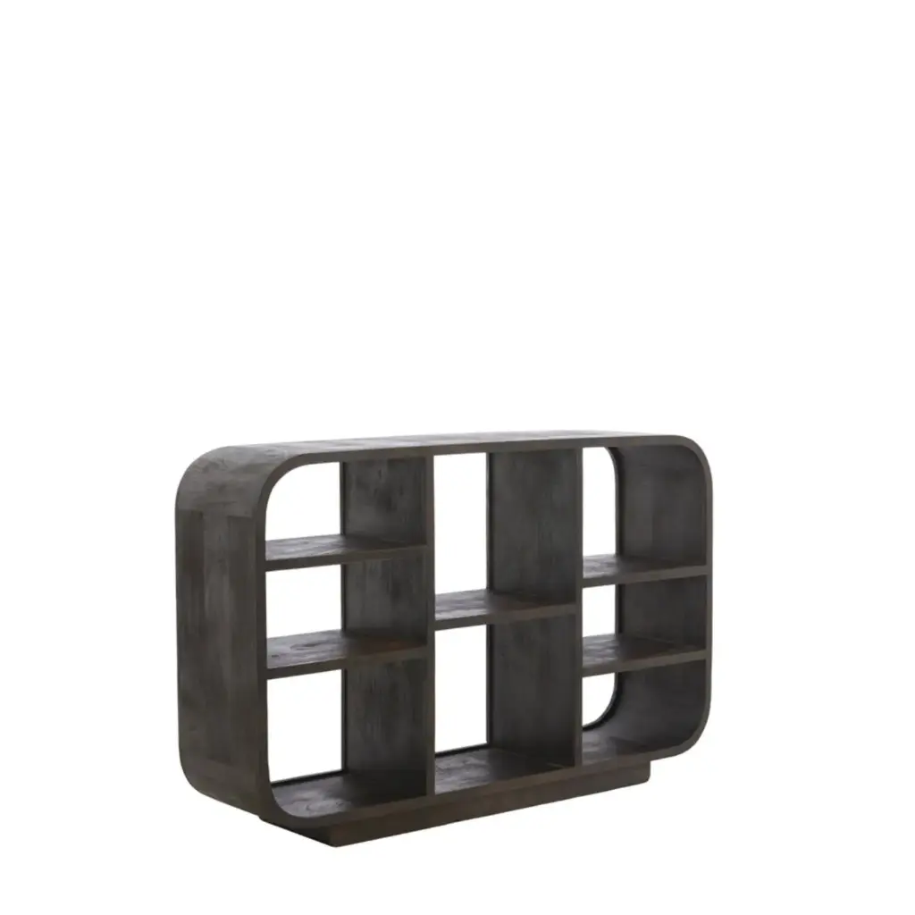 Armoire ouverte 140x35x90 cm DANE bois noir mat