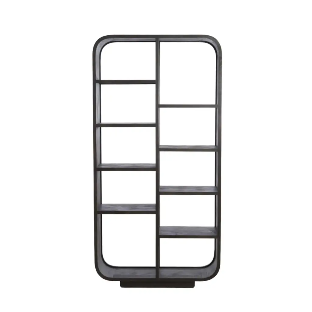 Armoire ouverte 100x35x200 cm DANE bois noir mat