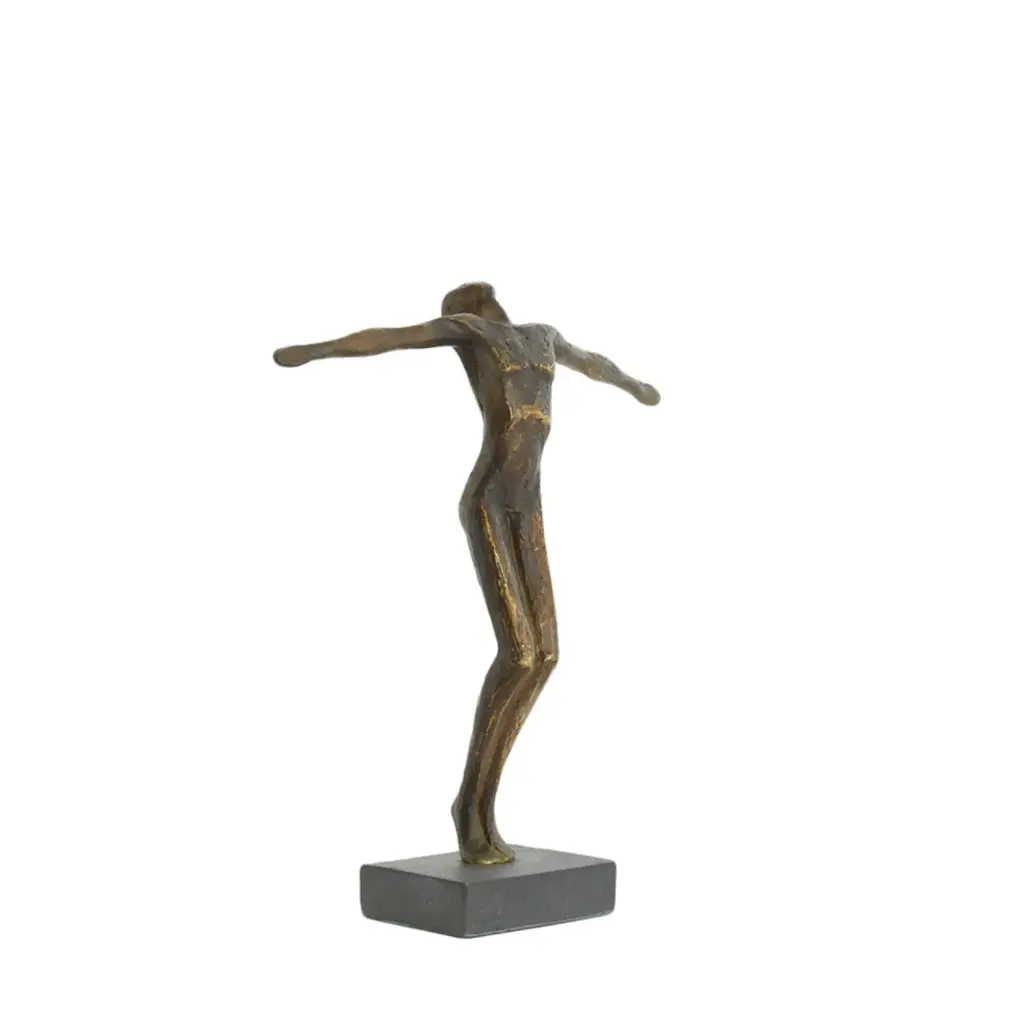 Ornement sur socle 29,5x9x35,5 cm JIP bronze antique+noir mat