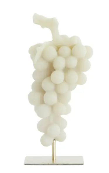 Ornement sur socle 15x13x35 cm GRAPE crème+bronze antique