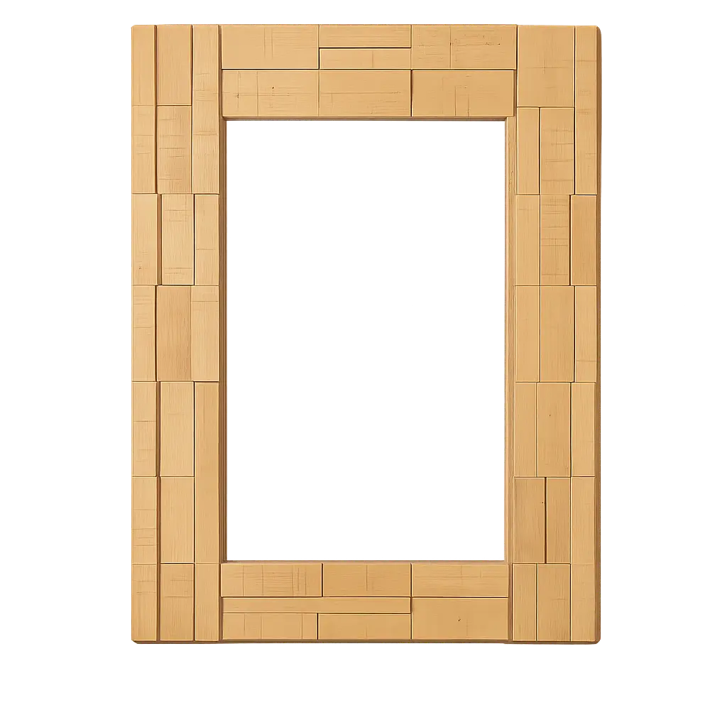 Miroir 70x4x180 cm ROMEO bois mat naturel