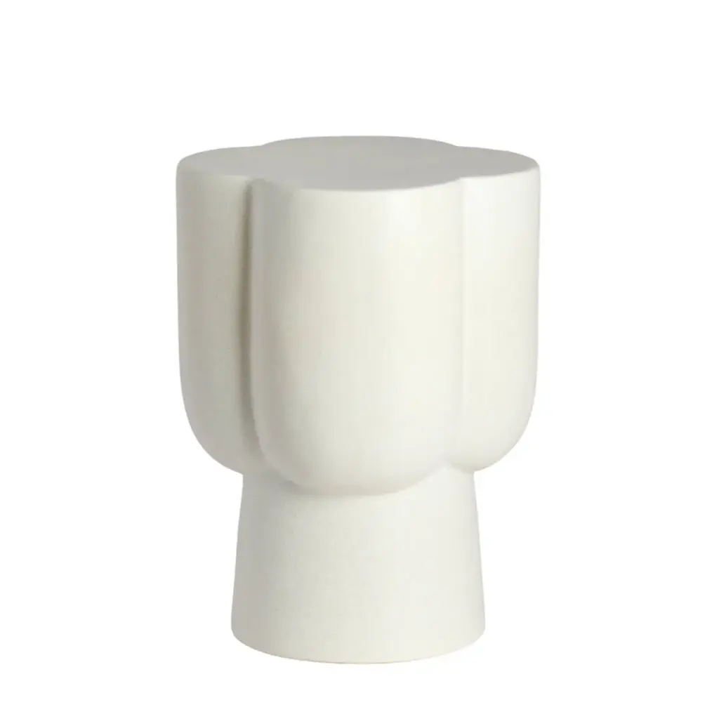 Table d’appoint Ø34,5x45 cm JUNTO céramique mat crème