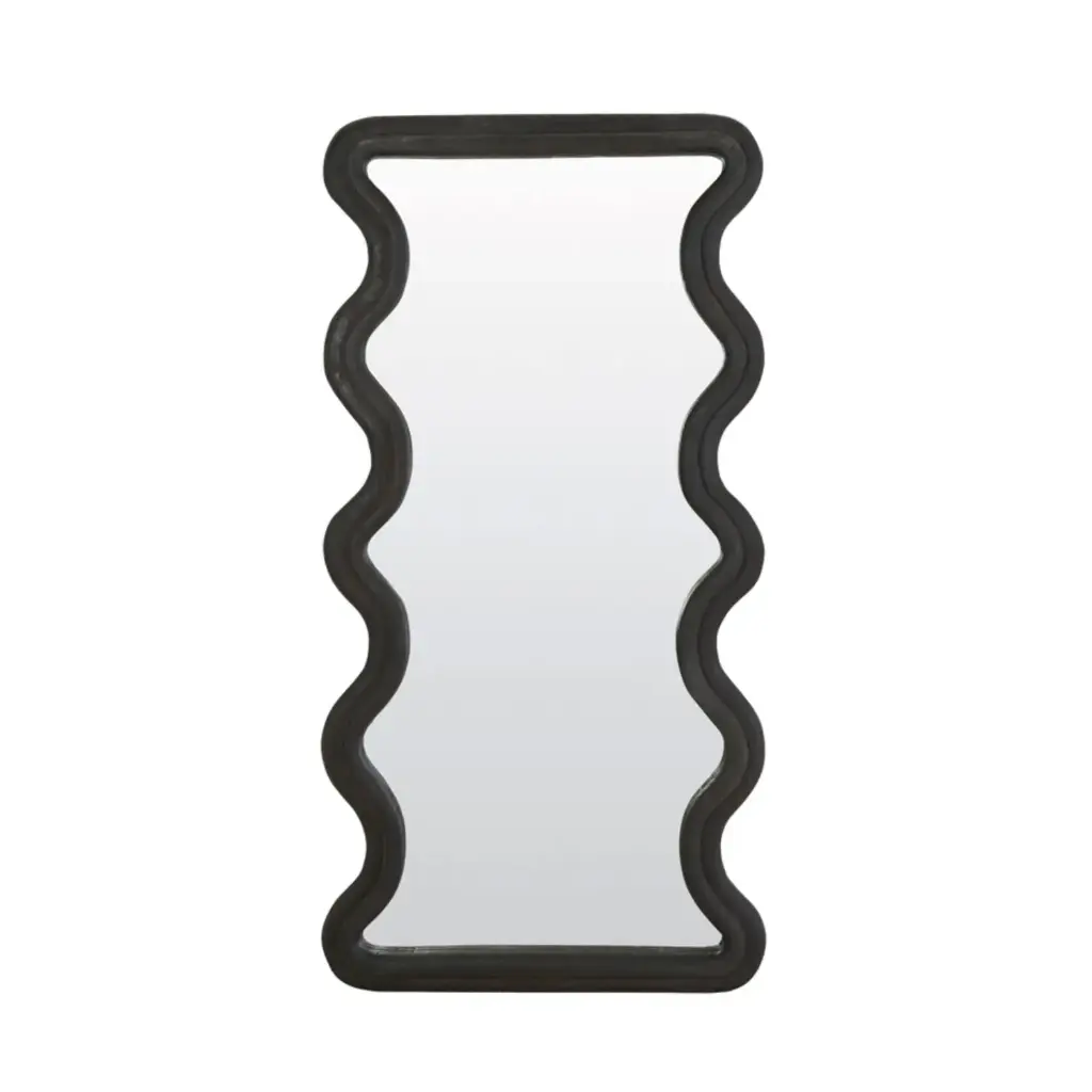 Miroir 81x6x160 cm ALIVA bois noir noir