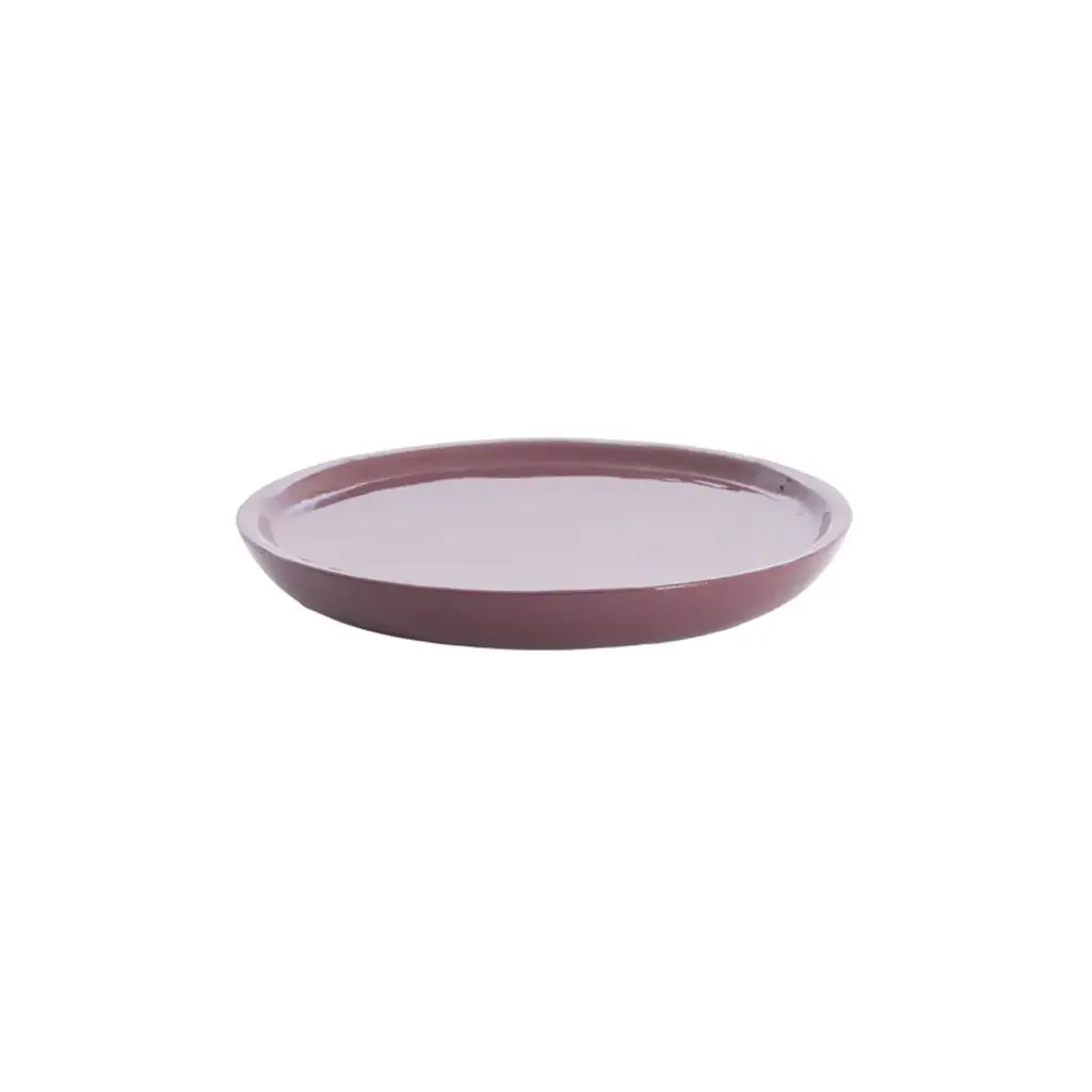 Plat Ø42x5 cm ADA aubergine brillante