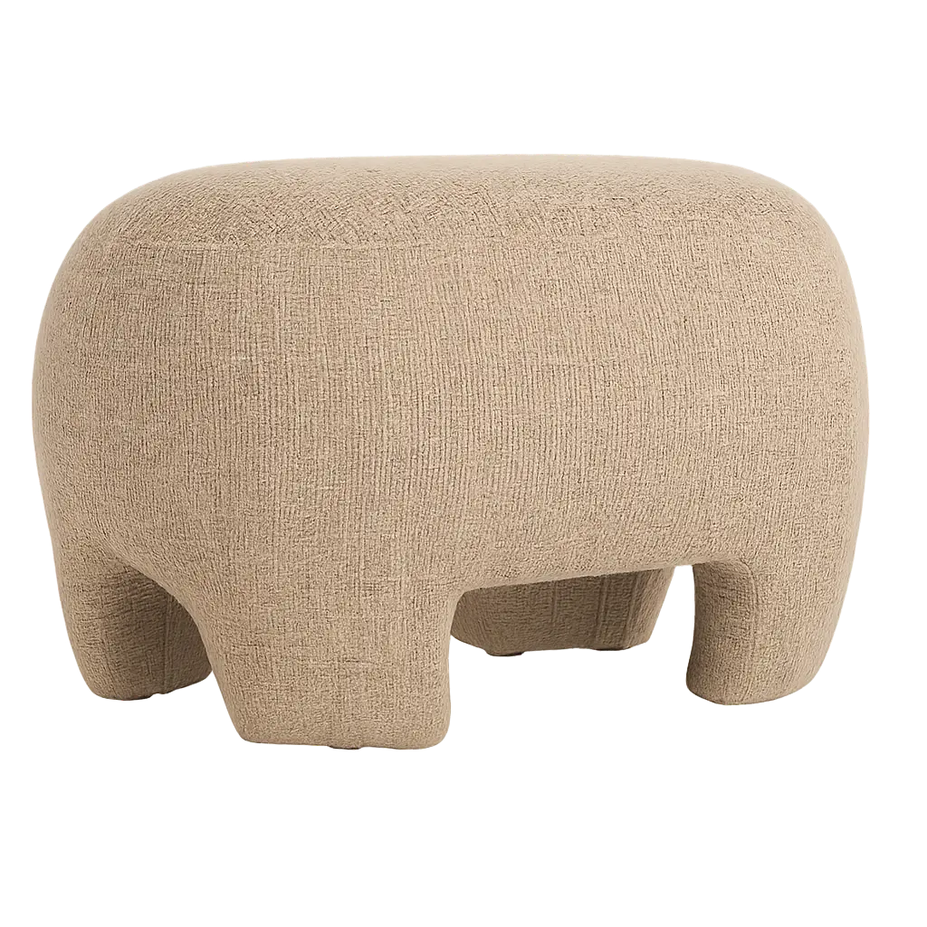 Pouf 53x41x38 cm ZENICA marron clair