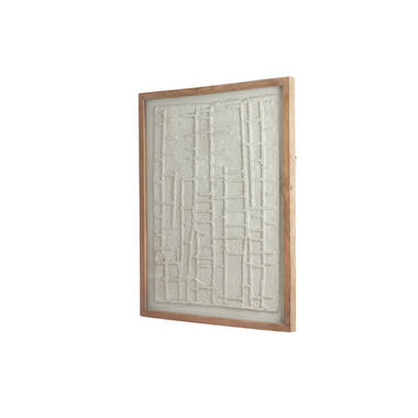 Décoration murale 74x2x90 cm HAIPA papier mâché crème