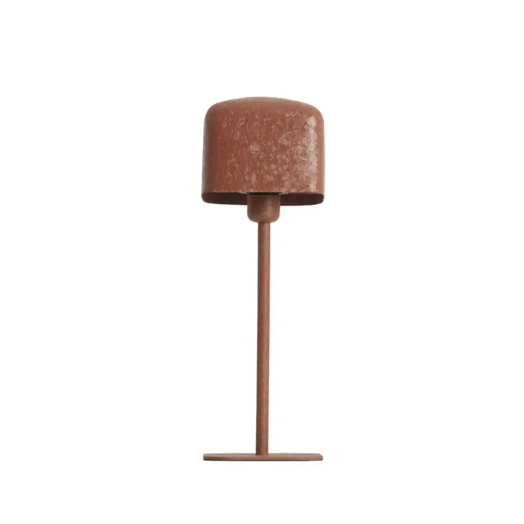 Lampe de table 15x15x46 cm ELENIE orange foncé mat