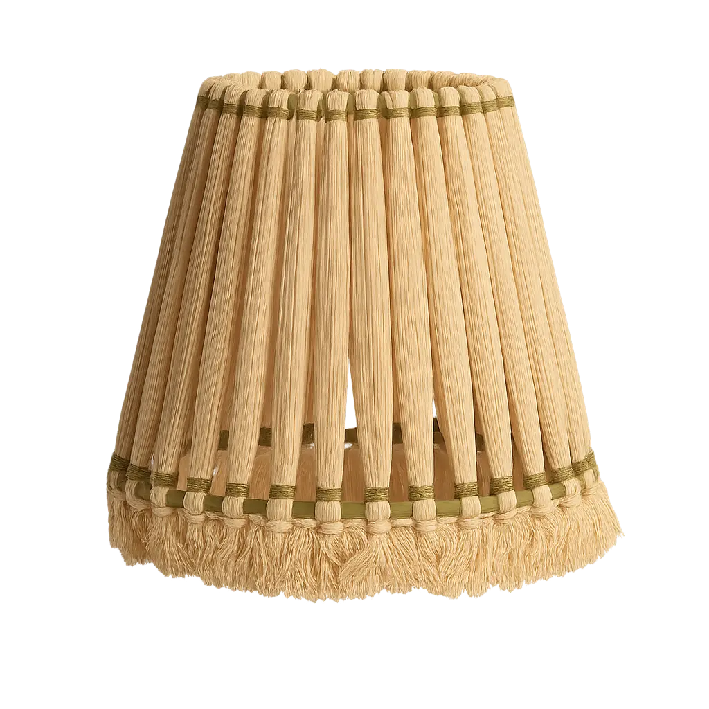 Tambour d’abat-jour Ø41x42 cm LOA crème+vert