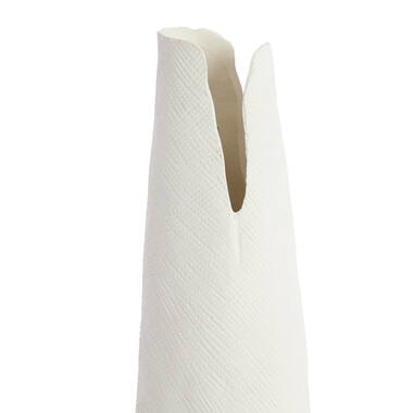 Vase déco 19x18,5x77,5 cm MESA céramique crème