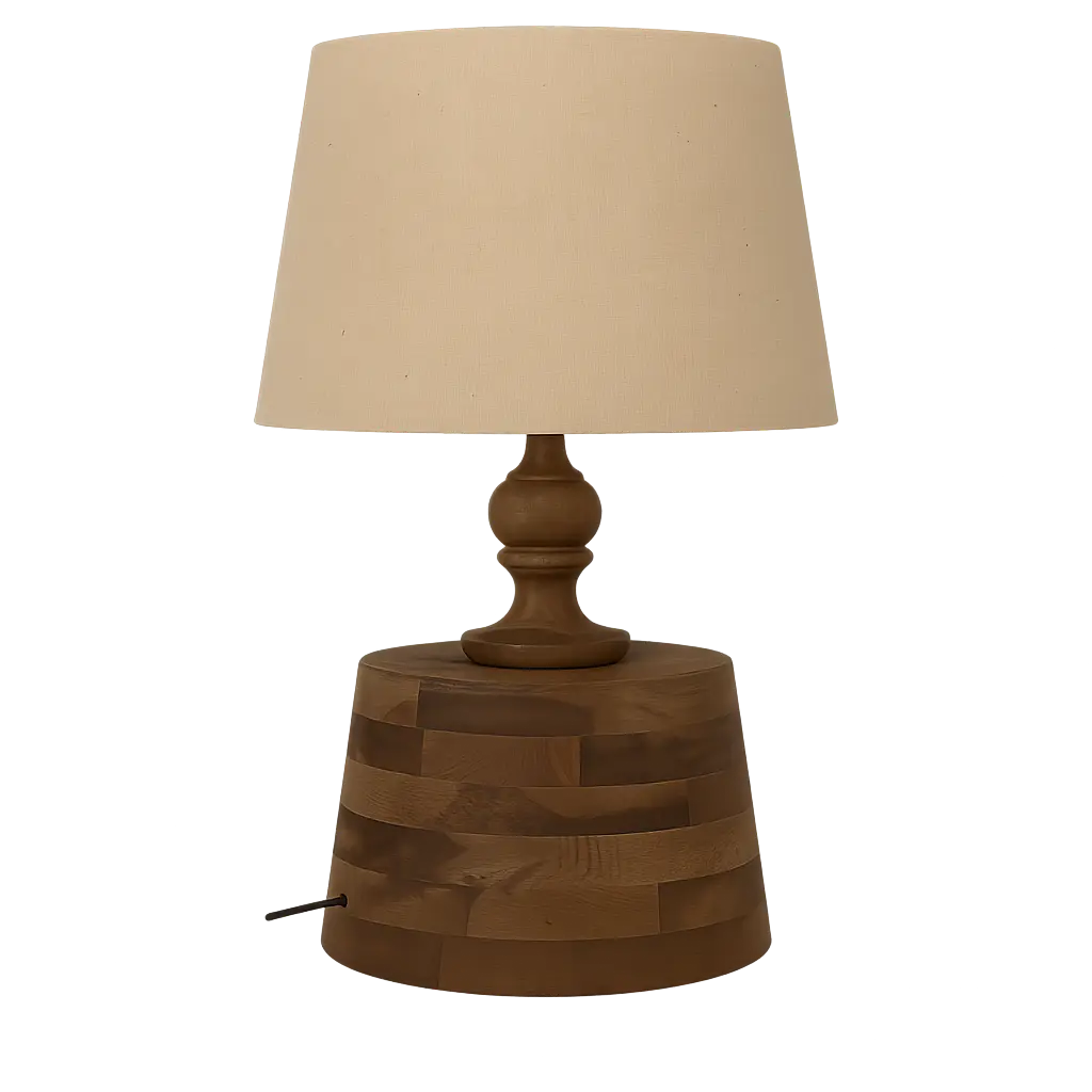 Lampadaire 29x29x135 cm RONIN bois marron foncé