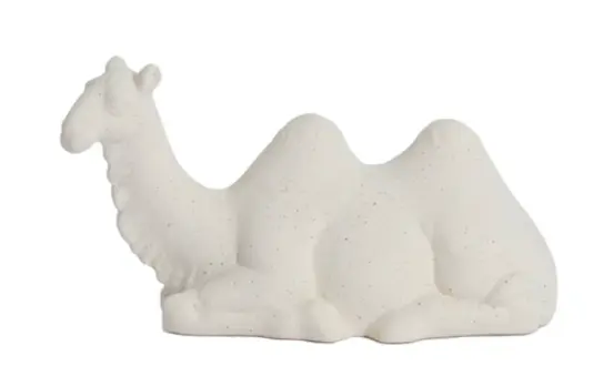 Ornement 26x10x15 cm Céramique chameau mat crème