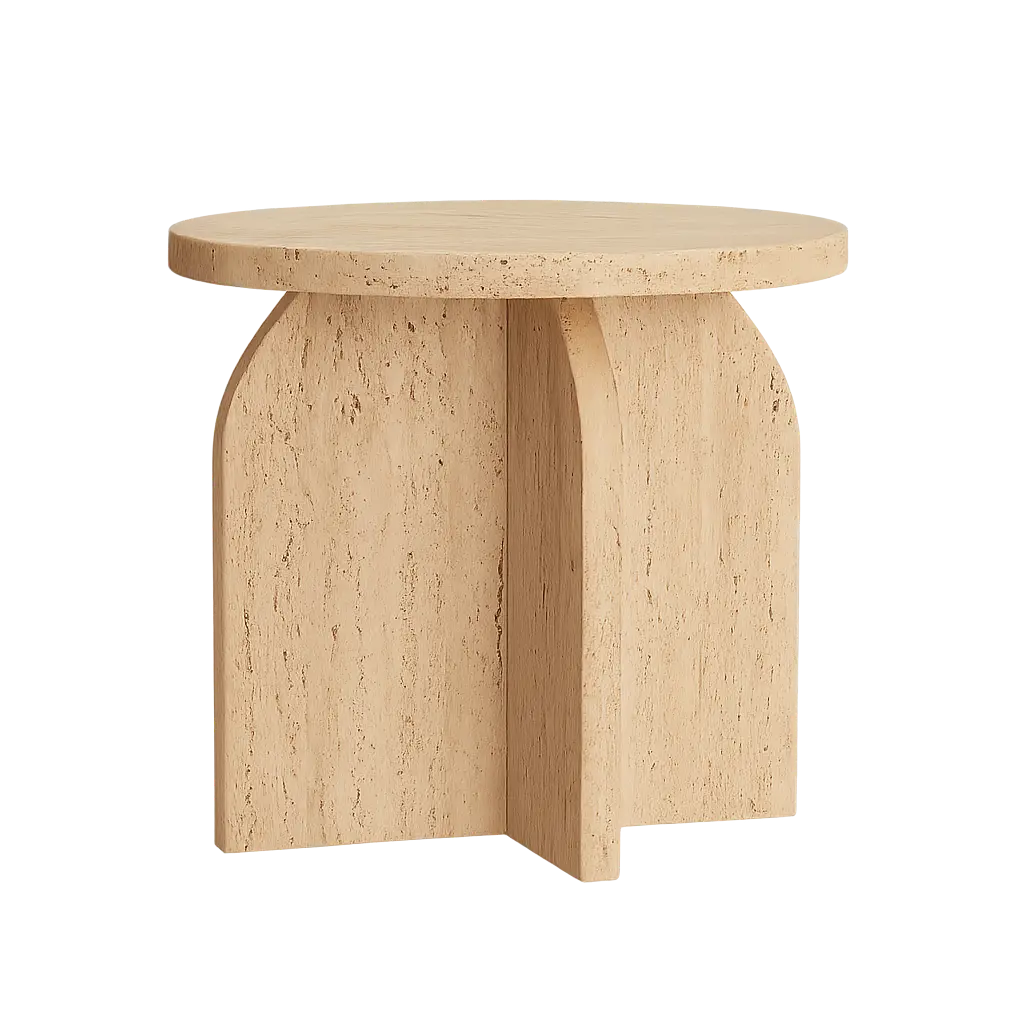 Table d’appoint Ø41x56 cm OTINIA sable travertin
