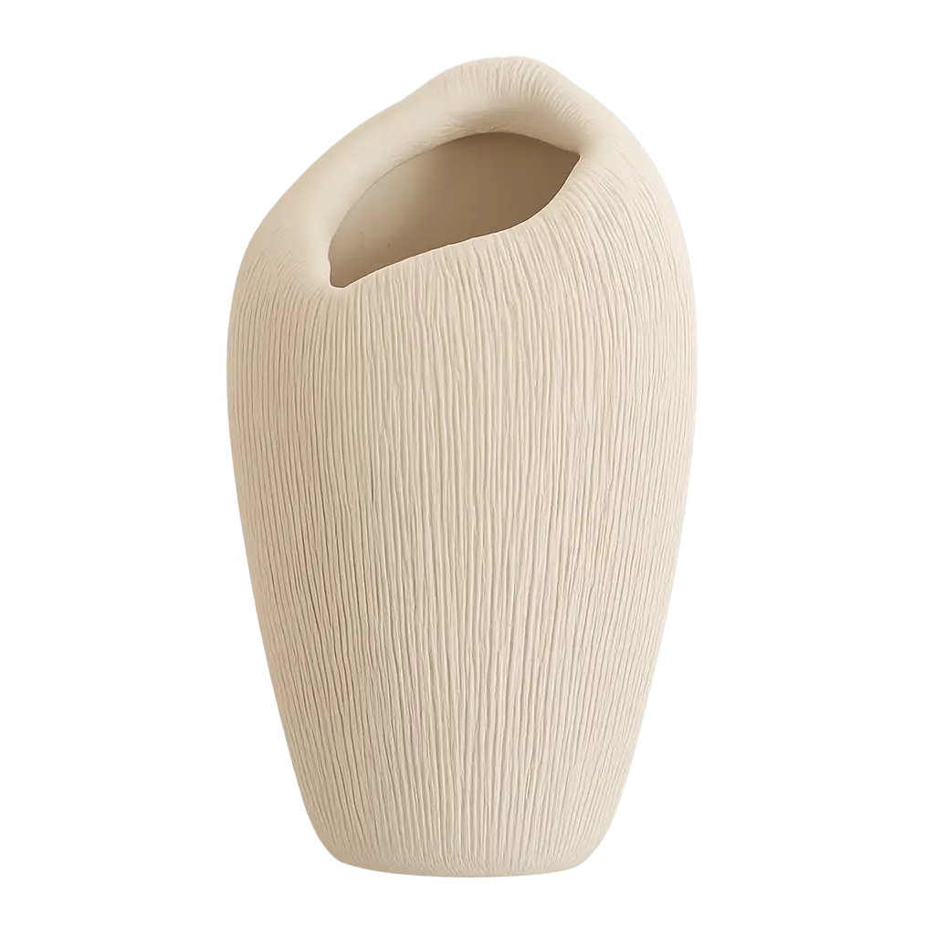Vase déco 34x28x21 cm DENISA crème