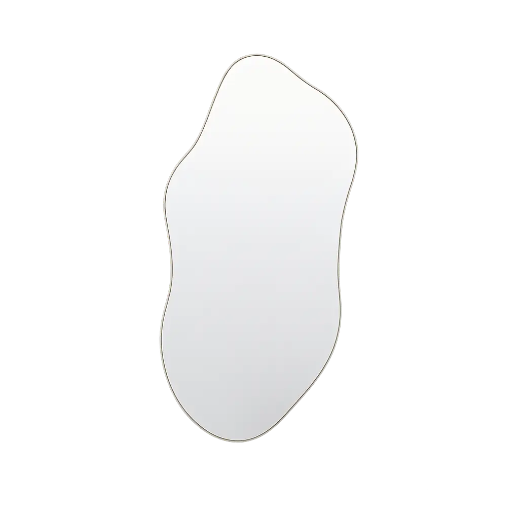 Miroir 59x1,5x120,5 cm AZULA verre clair+crème