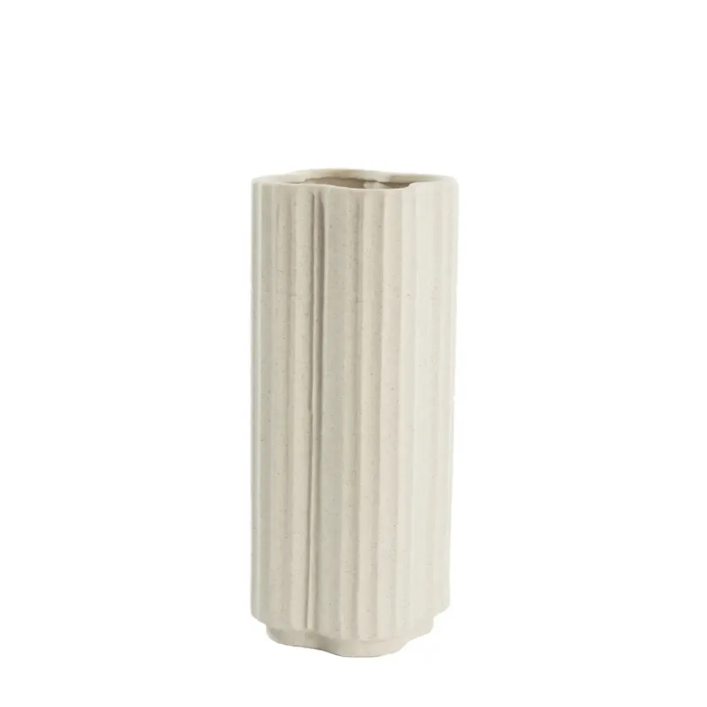 Vase Ø20x45,5 cm CASTOR céramique écru