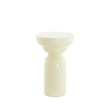 Table d’appoint 55x32x51 cm MANCILLA crème brillante