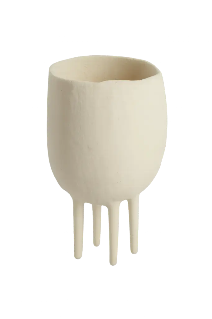 Vase déco Ø13,5x22,5 cm MUXIA crème