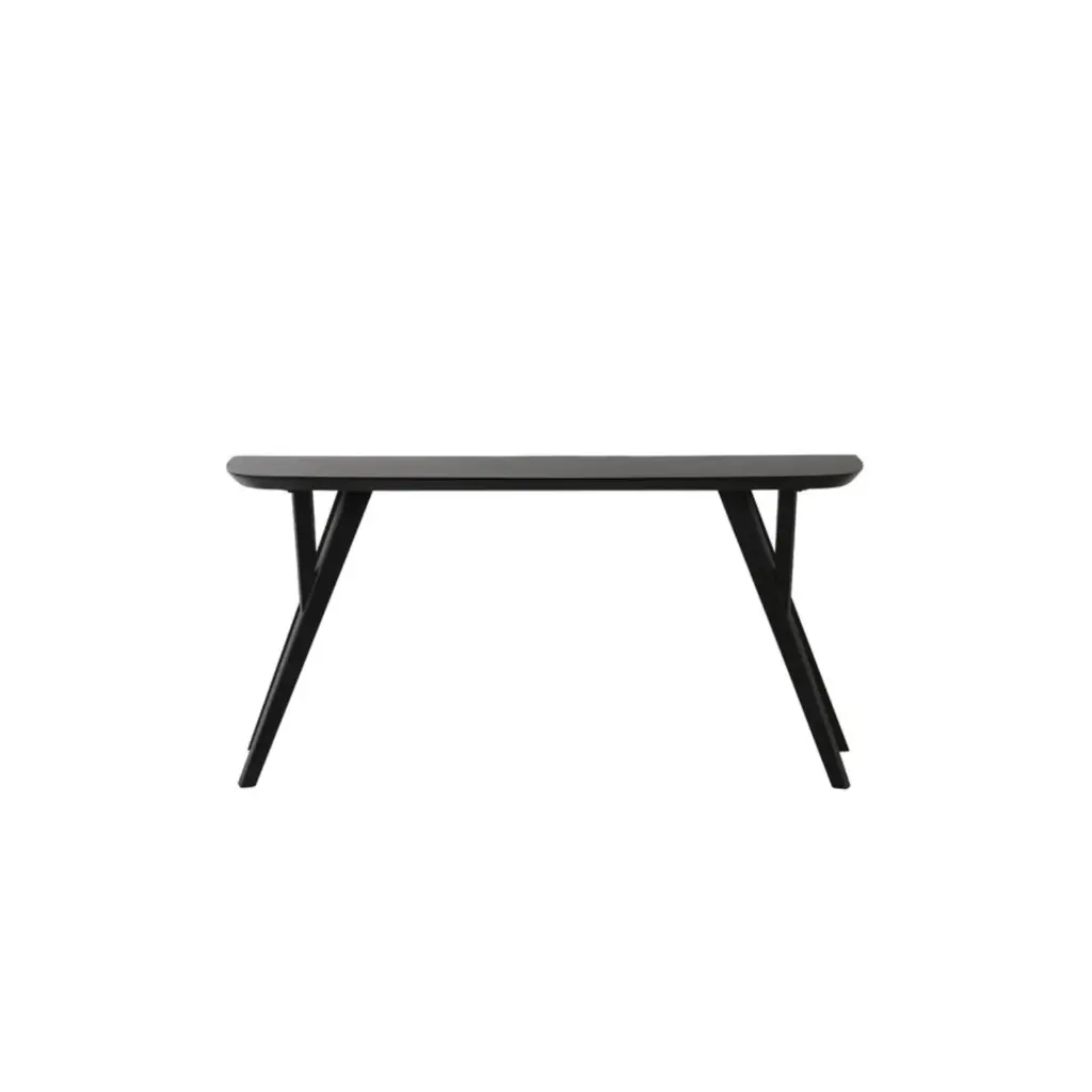 Console 160x44x82 cm QUENZA bois d’acacia noir mat
