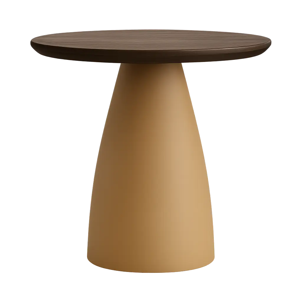 Table d’appoint Ø45x50 cm Bois OCANA huilé brun+beige mat