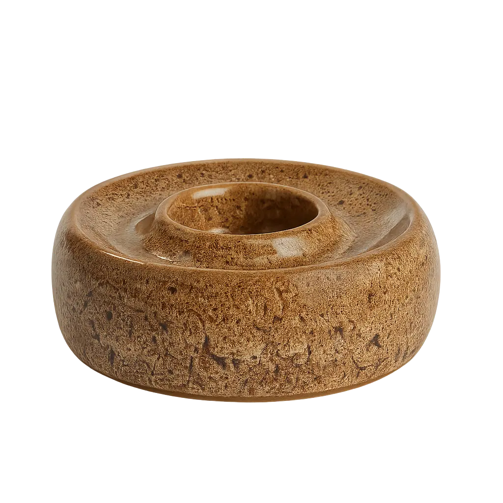 Photophore Ø20,5x7,5 cm OTHONI céramique marron