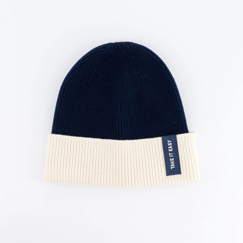 Bonnet bicolore - Take it Easy - Bleu - 3-6 ans