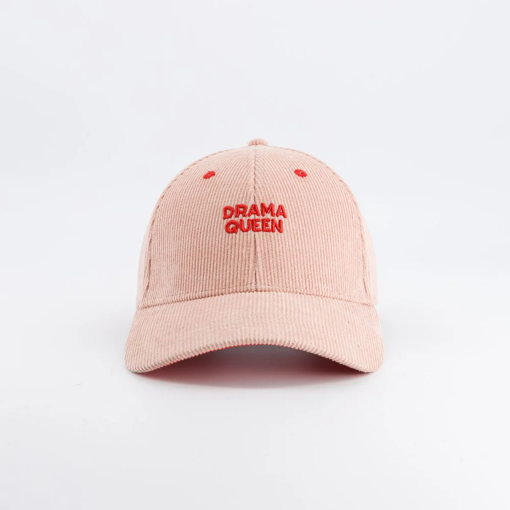 Casquette en velours côtelé Drama Queen Chalk Pink adulte