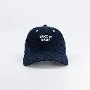 Casquette en velours côtelé Take it Easy Bleu adulte