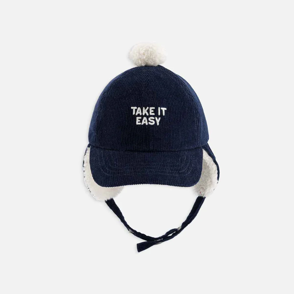 Casquette Chapka Take it Easy Bleu 3-9 mois