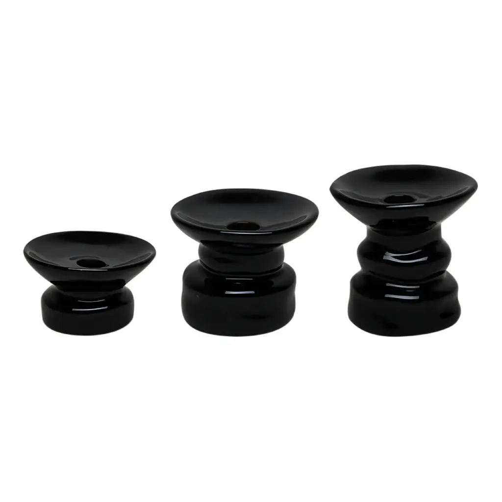 Set de 3 bougeoirs Padre noir Opjet