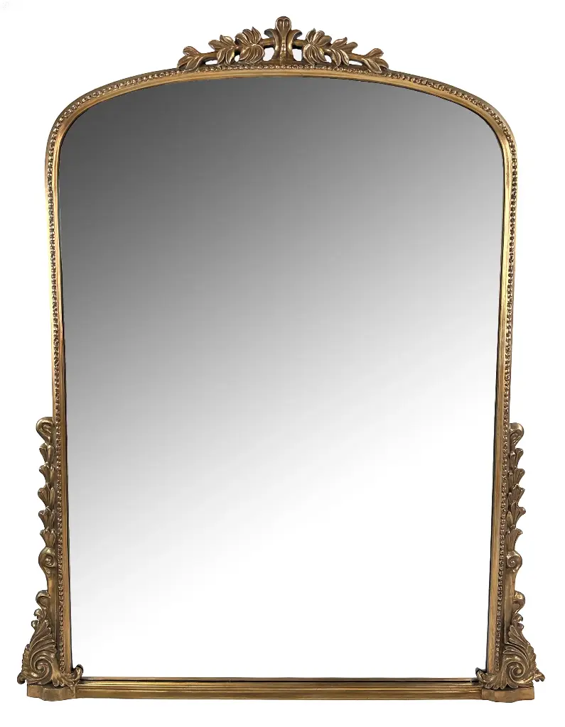 Miroir cadre en or 147x184cm
