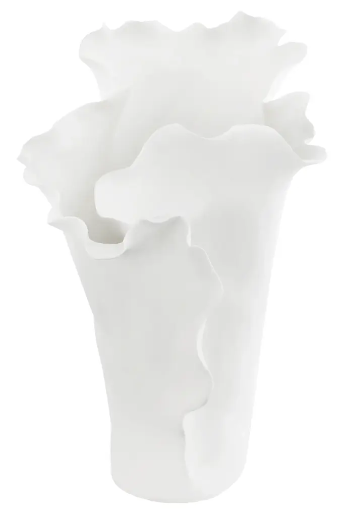 Vase floral en céramique blanc