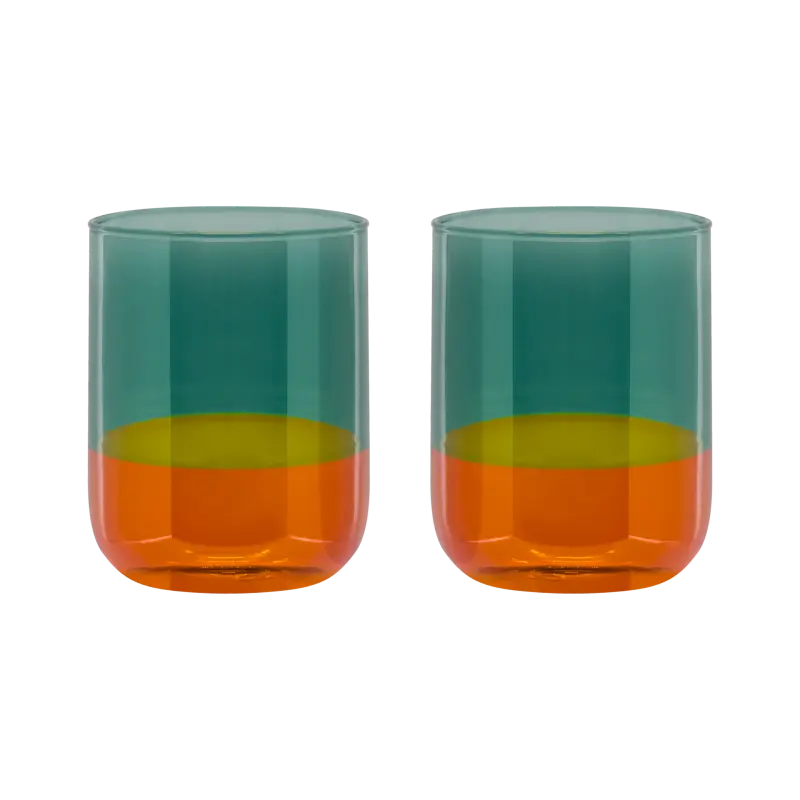 Verres à boire 'amber', lot de 2