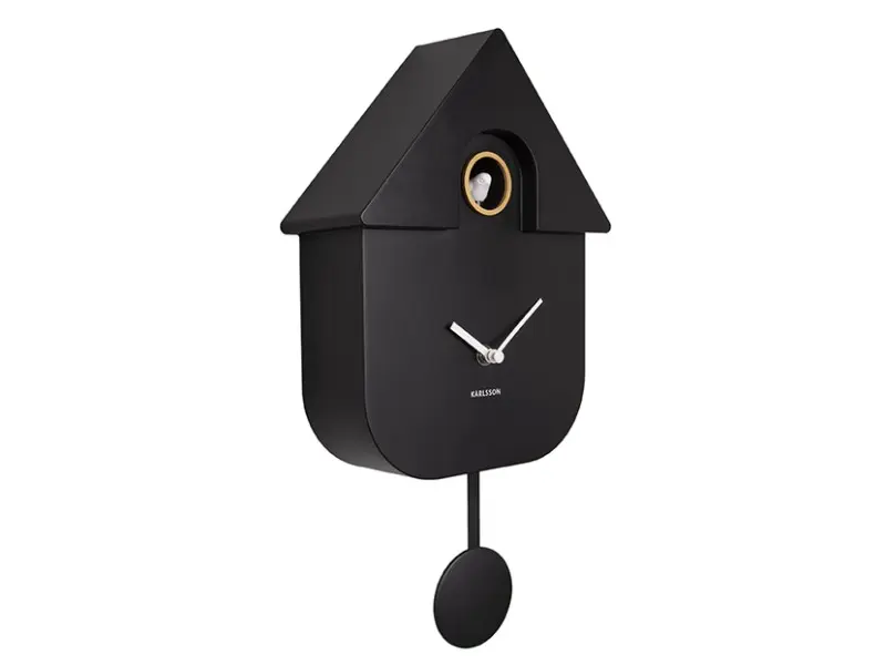 Horloge murale Coucou Moderne ABS noir